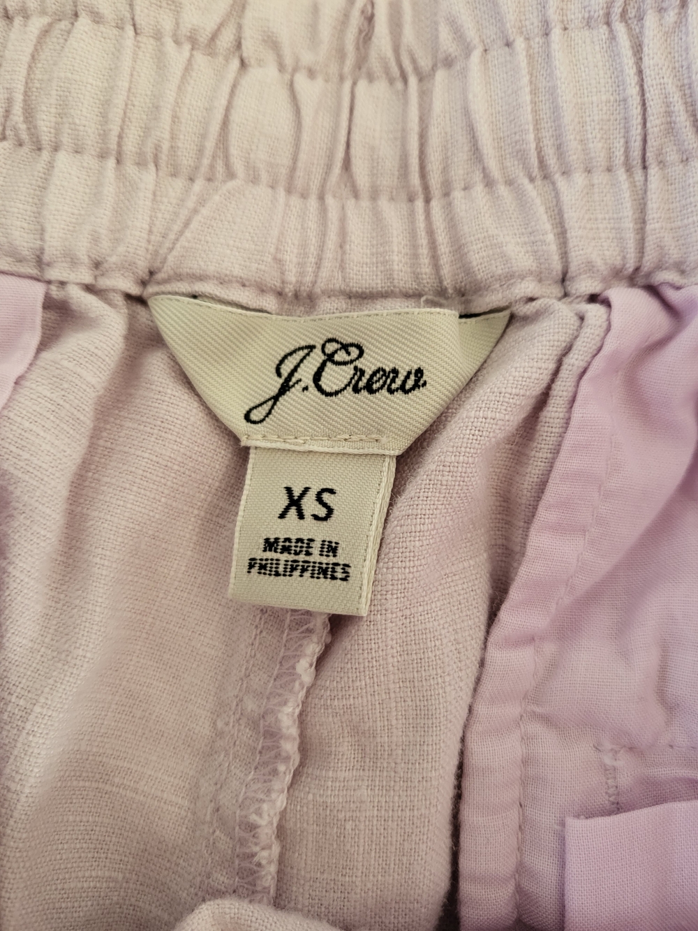 Lot Of 2 J Crew Linen Blend Pull On Shorts Drawstring Pastel XS - Picture 2 of 12